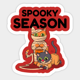 Spooky Season Mummy Cat Sticker
